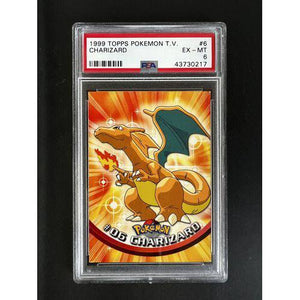 PSA6 - 1999 Topps Pokemon T.V - Charizard - #6 Graded Card