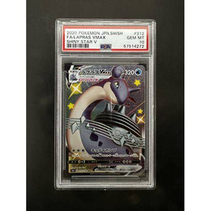 PSA10 2020 Pokemon Jpn - Swsh - Lapras Vmax - 312/190 - Shiny Star V Graded Card