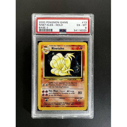 PSA6 2000 Pokemon Ninetales Holo - 13/130 - Base 2 Graded Card