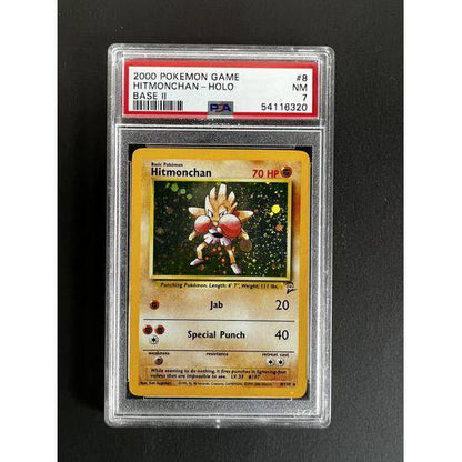 PSA7 2000 Pokemon Hitmonchan Holo - 8/130 - Base 2 Graded Card