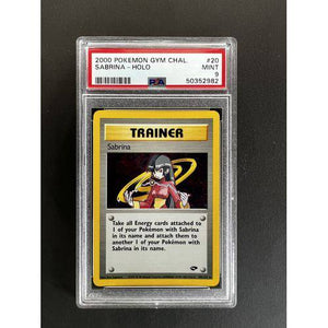 PSA9 2000 Pokemon Sabrina Holo - 20/132 - Gym Challenge Graded Card