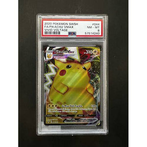 PSA8 2020 Pokemon FA Pikachu VMAX  - 044/185 - Vivid Voltage Graded Card