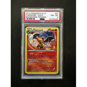 PSA8 2012 Pokemon Charizard Holo B&W - 20/149 - Boundries Crossed Graded Card