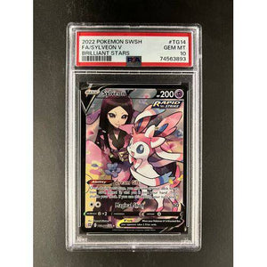 PSA10 2022 Pokemon FA/Sylveon V TG14/TG30 - Brilliant Stars Graded Card