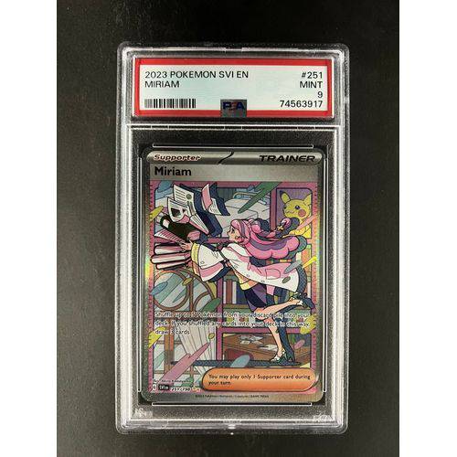 PSA9 2023 Pokemon Svi En Miriam 251/198 - Scarlet & Violet 1 Graded Card