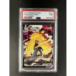 PSA9 2022 Pokemon FA/Pikachu Vmax TG17/TG30 - Lost Origin Graded Card