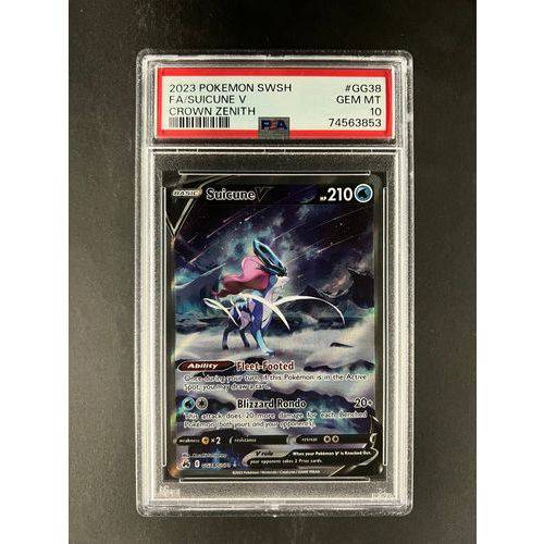 PSA10 2023 Pokemon FA/Suicune V GG38/GG70 - Crown Zenith Graded Card