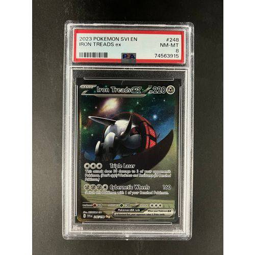 PSA8 2023 Pokemon Svi En 248/198 - Iron Treads Graded Card