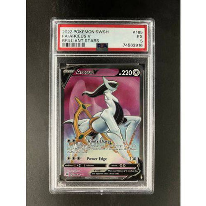 PSA5 2022 Pokemon FA/Arceus V 165/172 - Brilliant Stars Graded Card