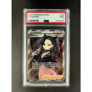 PSA9 2020 Pokemon FA/Marnie 200/202 - Trainer Promo Graded Card