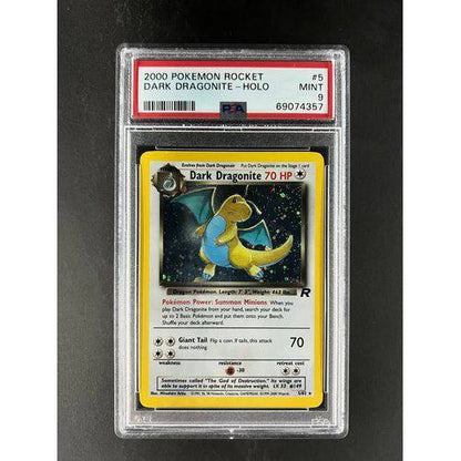 PSA 9 2000 Pokemon Rocket - 05/82 Dark Dragonite - Holo Graded Card