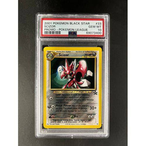 PSA10 2001 Pokemon Black Star Scizor 33 - Promo League Graded Card