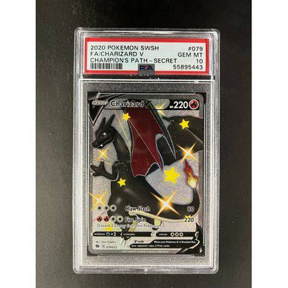 PSA10 2020 Pokemon SWSH - FA Charizard V 079/073 - Champions Path Graded Card