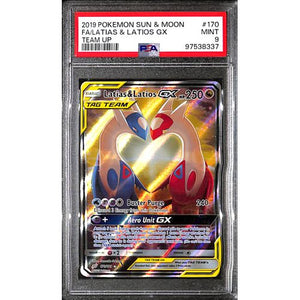 PSA9 - 2019 Pokemon - FA Latias & Latios GX Holo - Team Up Graded Card