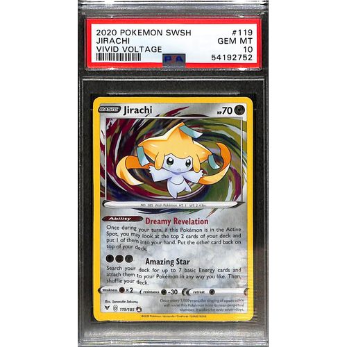 PSA10 - 2020 Pokemon Jirachi 119/185 Vivid Voltage - TCGroupAU