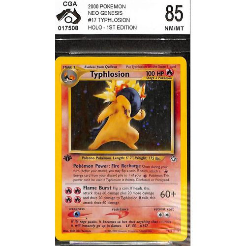 CGA 85 - 2000 Pokemon Typhlosion Holo 17/111 Neo Genisis - TCGroupAU