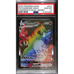 PSA10 - 2020 Pokemon FA/Charizard VMAX 074/073 Champion's Path - TCGroupAU