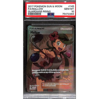 PSA10 - 2017 Pokemon Sun & Moon FA/Mallow 145/145 Guardian's Rising - TCGroupAU