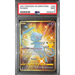 PSA9 - 2021 Pokemon - FA/ Mew 025/025 - Celebrations Graded Card