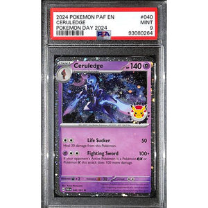 PSA9 - 2024 Pokemon - Ceruledge 040/091 - Pokemon Day Graded Card