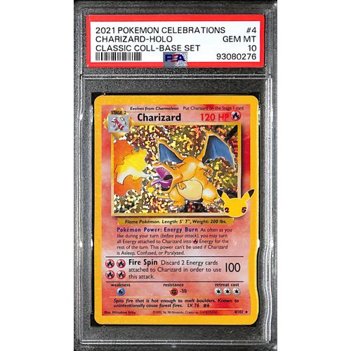 PSA10 - 2021 Pokemon - Charizard Holo 4/102 - Celebrations Classic Graded Card