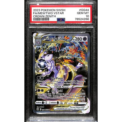 PSA10 - 2023 Pokemon FA/Mewtwo Vstar GG44/GG70 Crown Zenith - TCGroupAU