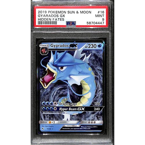 PSA9 - 2019 Pokemon Sun & Moon Gyarados GX 16/68 Hidden Fates - TCGroupAU