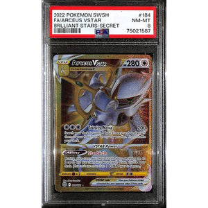 PSA8 - Pokemon - Arceus VStar - 184/172 - Brilliant Stars - TCGroupAU