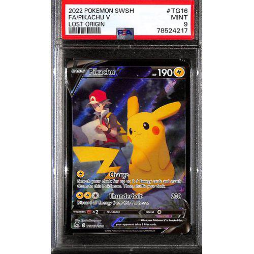 PSA9 2022 Pokemon SWSH/FA Pikachu V TG16/TG30 - Lost Origin - TCGroupAU