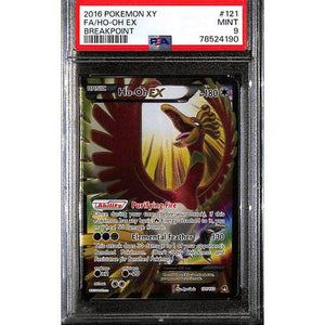 PSA9 2016 Pokemon XY FA/HO-OH EX 121/122 - Break Point - TCGroupAU