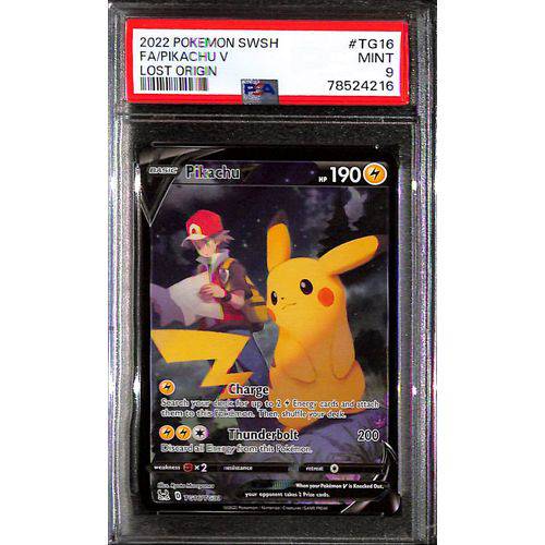 PSA9 2022 Pokemon SWSH FA/Pikachu V TG16/TG30 - Lost Origin - TCGroupAU