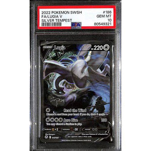 PSA10 - 2022 Lugia  SWSH V Alt Art - 186/195 - Silver Tempest - TCGroupAU