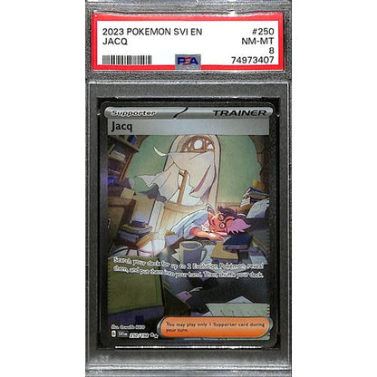 PSA8 - 2023 Pokemon - SVI EN Jacq 250/198 - TCGroupAU