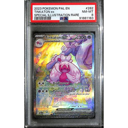 PSA8 - 2023 Pokemon - Tinkaton Ex 262/193 - Pal En Graded Card