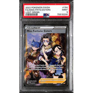 PSA9 - 2022 Pokemon - FA/ Miss Fortune Sisters 194/196 Lost Origin - TCGroupAU