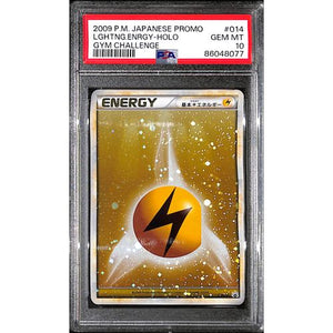 PSA10 - 2009 Pokemon Japanese - Promo Lightning Energy Holo 014/L-P - Gym Challenge Graded Card