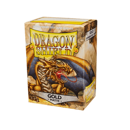 Dragon Shield - Standard Gold Matte Sleeves - 100 Pack Card Protector