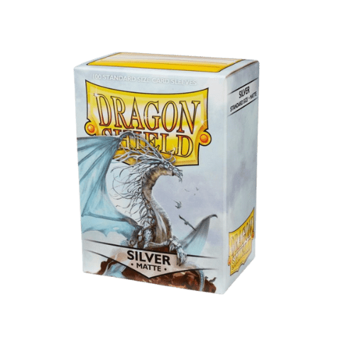 Dragon Shield - Standard Silver Matte Sleeves - 100 Pack Card Protector