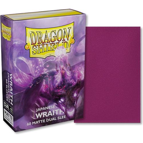 Dragon Shield - Japanese Size Sleeves Wraith Matte Dual - 60 Pack Card Protector