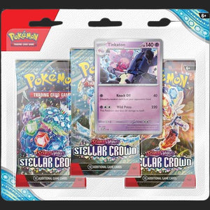 Pokémon Trading Card Game -  Scarlet & Violet 7 - Stellar Crown - Three Pack Blister [Assorted] Blister Pack