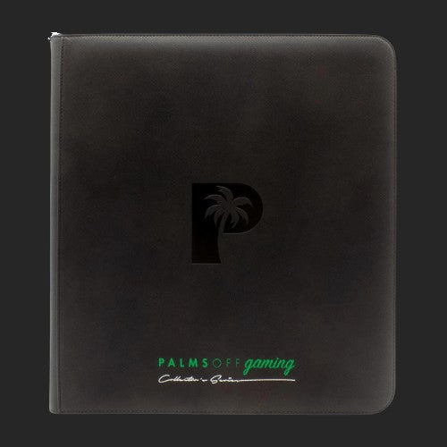 Palms Off Gaming - 12 Pocket Zip Trading Card Binder - Black Binder