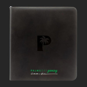 Palms Off Gaming - 12 Pocket Zip Trading Card Binder - Black Binder