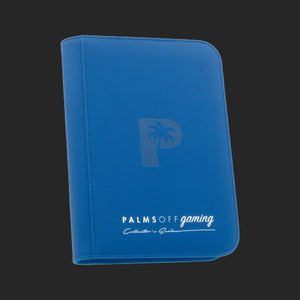 Palms Off Gaming - 4 Pocket Zip Trading Card Binder - Blue Binder