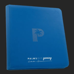 Palms Off Gaming - 12 Pocket Zip Trading Card Binder - Blue Binder