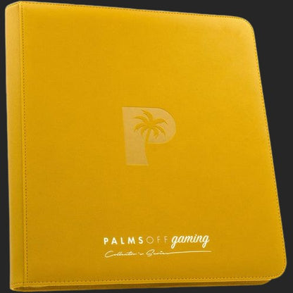 Palms Off Gaming - 12 Pocket Zip Trading Card Binder - Yellow - TCGroupAU