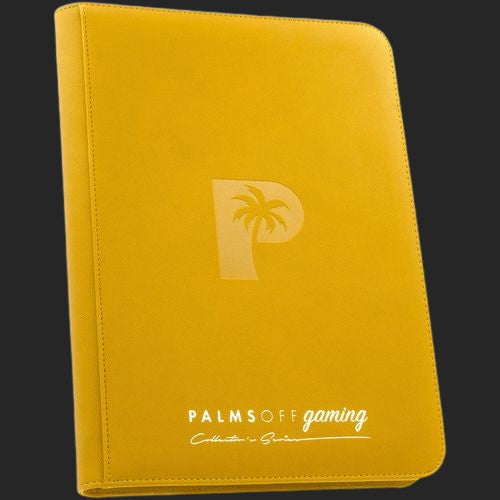 Palms Off Gaming - 9 Pocket Zip Trading Card Binder - Yellow - TCGroupAU