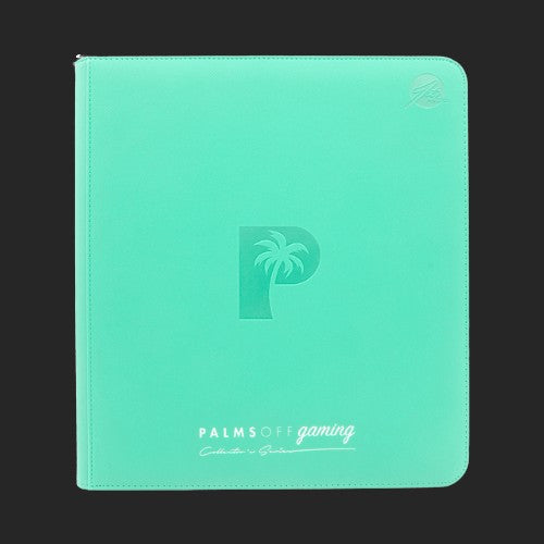 Palms Off Gaming - 12 Pocket Zip Trading Card Binder - Turquoise Binder