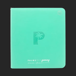 Palms Off Gaming - 12 Pocket Zip Trading Card Binder - Turquoise Binder