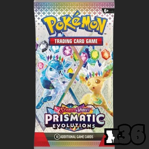 Pokémon Trading Card Game - Scarlet & Violet 8.5 - Prismatic Evolutions - x36 Loose Pack Bundle Single Packs