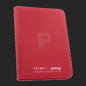 Palms Off Gaming - 9 Pocket Collectors Series Trading Card Binder - Red Binder